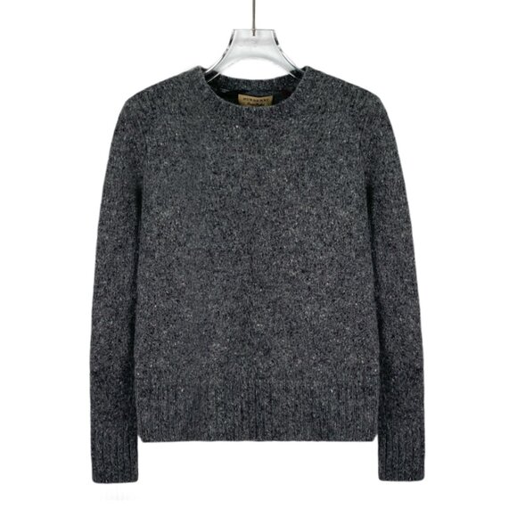 GW0505 Burberry Burberry dark grey wool round neck long sleeve knitted sweater S